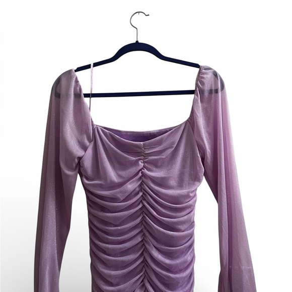 Jump Apparel Ruched Shimmer Mini Dress - Picture 3 of 8